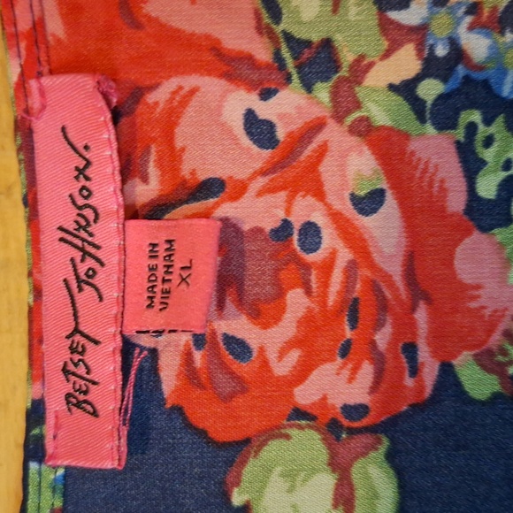 Betsey Johnson Blue And Red Floral Top - Picture 2 of 5
